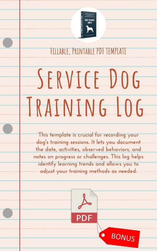 Service Dog Training Log Template Download